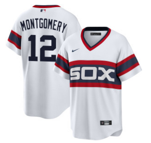 Chicago White Sox #12 Colson Montgomery White Cool Base Stitched Jersey