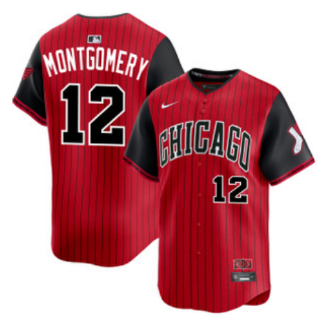 Chicago White Sox #12 Colson Montgomery Red Black 2025 City Connect Limited Stitched Baseball Jersey