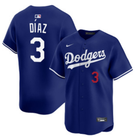 Los Angeles Dodgers #3 Edwin Diaz Royal Cool Base Stitched Baseball Jersey Los Angeles Dodgers #3 Edwin Diaz Royal Cool Base Stitched Baseball Jersey