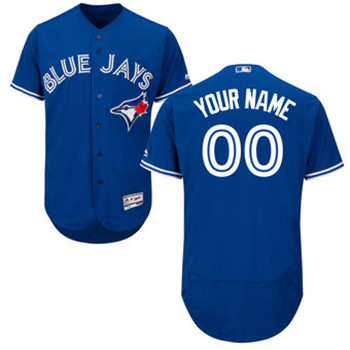 Toronto Blue Jays Majestic Flex Base Authentic Collection Blue Custom Jersey Toronto Blue Jays Majestic Flex Base Authentic Collection Blue Custom Jersey