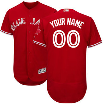 Toronto Blue Jays Majestic Flex Base Authentic Collection Red Custom Jersey Toronto Blue Jays Majestic Flex Base Authentic Collection Red Custom Jersey