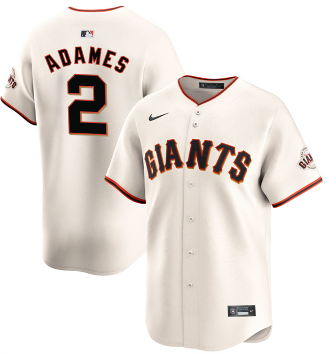 San Francisco Giants #2 Willy Adames Cream 2024 Home Limited Stitched Baseball Jersey