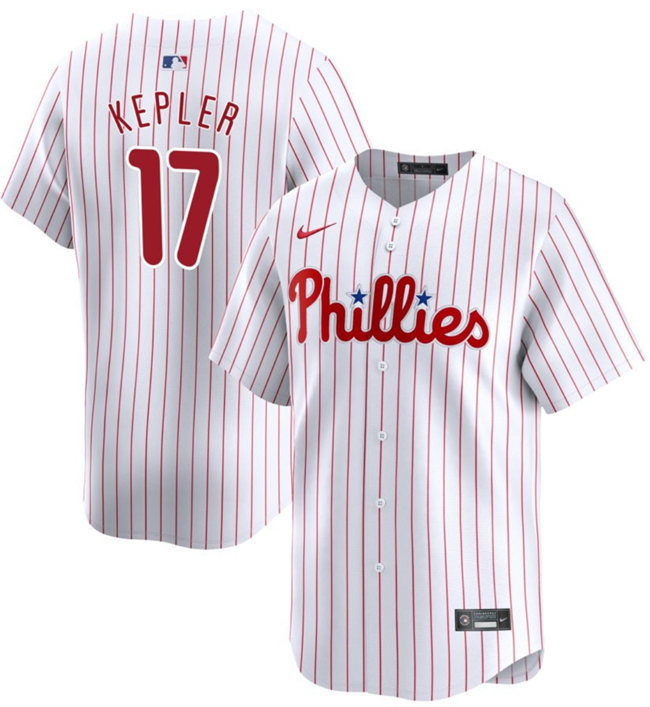 Philadelphia Phillies #17 Max Kepler White 2024 Home Limited Stitched Jersey