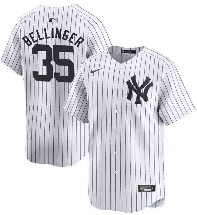 New York Yankees #35 Cody Bellinger White 2024 Home Limited With Name Stitched Baseball Jersey
