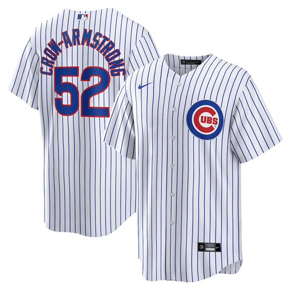 Chicago Cubs #52 Pete Crow-Armstrong White 2024 Cool Base Stitched Baseball Jersey