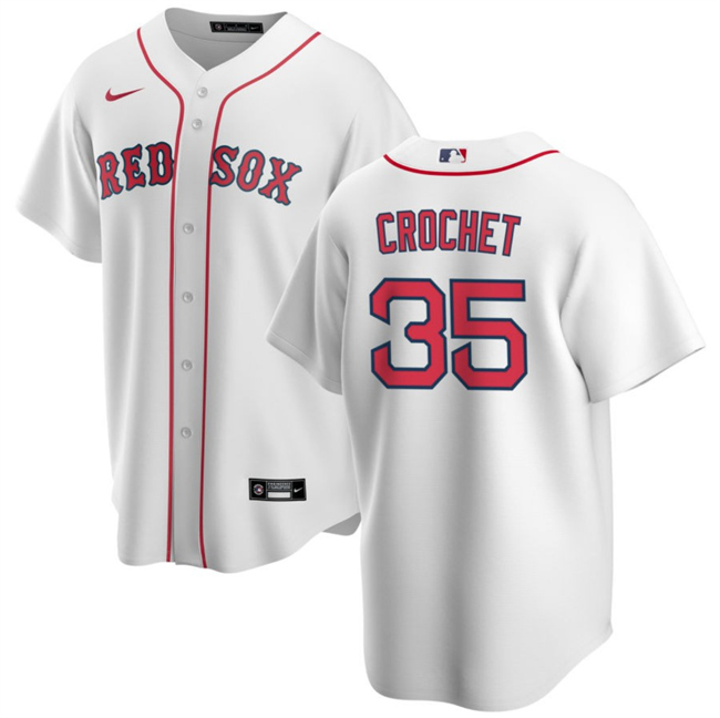 Boston Red Sox #35 Garrett Crochet White 2024 Cool Base Stitched Baseball Jersey