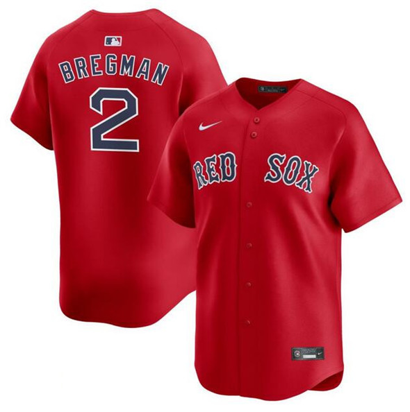 Boston Red Sox #2 Alex Bregman Red 2024 Alternate Limited Stitched Baseball Jersey Boston Red Sox #2 Alex Bregman Red 2024 Alternate Limited Stitched Baseball Jersey
