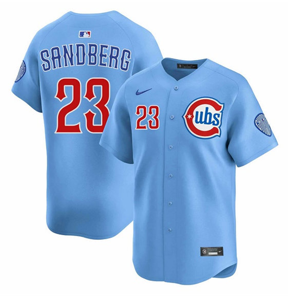 Chicago Cubs #23 Ryne Sandberg Blue 2024-25 2nd Alternate Limited Stitched Baseball Jersey Chicago Cubs #23 Ryne Sandberg Blue 2024-25 2nd Alternate Limited Stitched Baseball Jersey