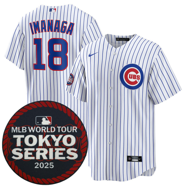 Chicago Cubs #18 Sh??ta Imanaga White 2025 World Tour Tokyo Series Home Stitched Baseball Jersey Chicago Cubs #18 Sh??ta Imanaga White 2025 World Tour Tokyo Series Home Stitched Baseball Jersey