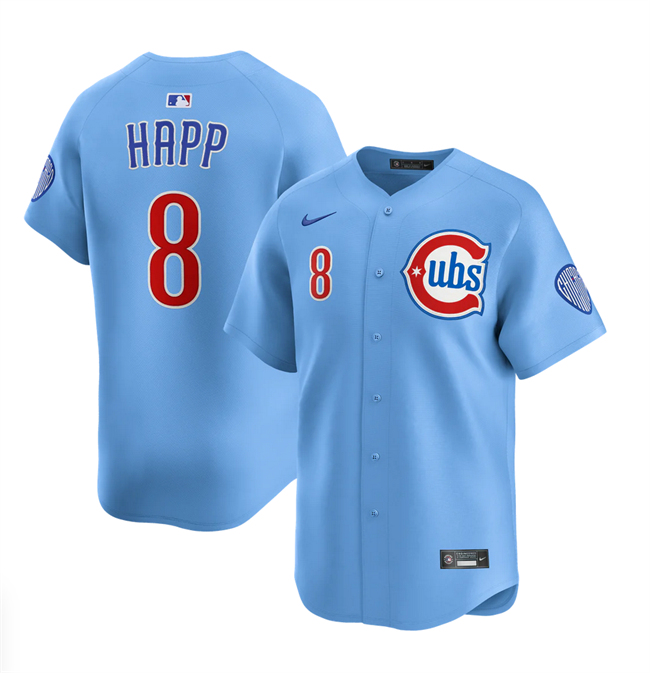 Chicago Cubs #8 Ian Happ Blue 2024-25 2nd Alternate Limited Stitched Baseball Jersey