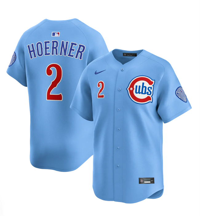 Chicago Cubs #2 Nico Hoerner Blue 2024-25 2nd Alternate Limited Stitched Baseball Jersey Chicago Cubs #2 Nico Hoerner Blue 2024-25 2nd Alternate Limited Stitched Baseball Jersey