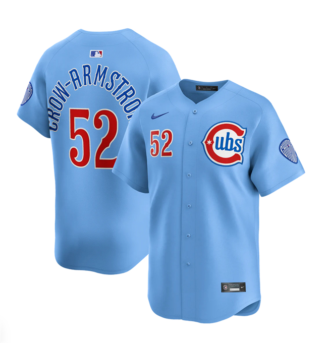Chicago Cubs #52 Pete Crow-Armstrong 2024-25 Blue 2nd Alternate Limited Stitched Baseball Jersey