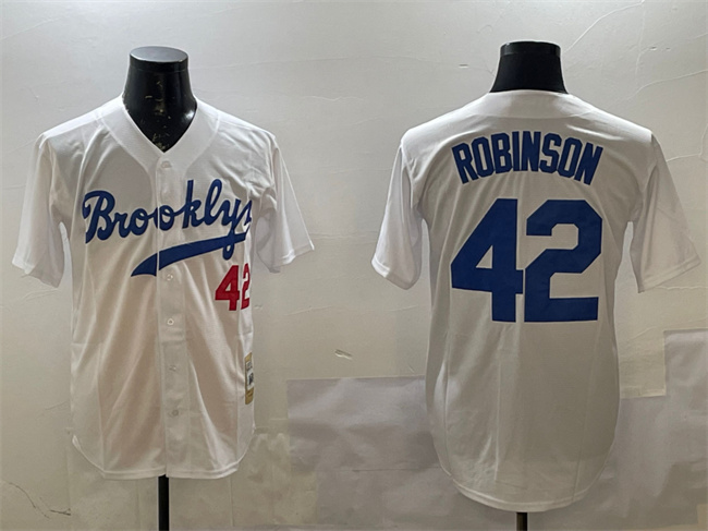 s #42 Jackie Robinson White Stitched Baseball Jersey