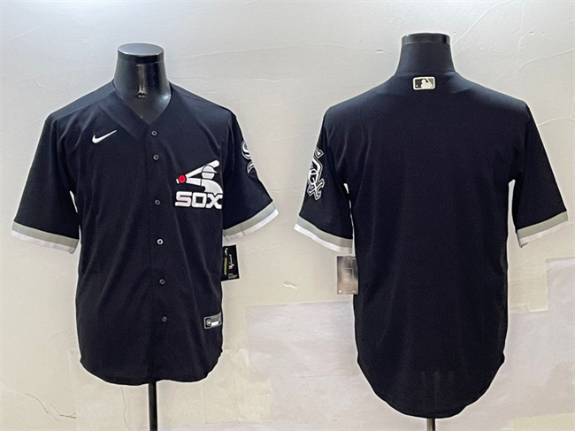 Chicago White Sox Blank Black Cool Base Stitched Jersey