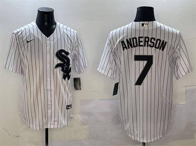 Chicago White Sox #7 Tim Anderson White Cool Base Stitched Baseball Jersey