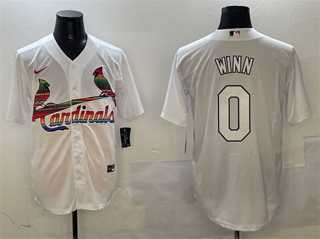 St. Louis Cardinals #0 Masyn Winn White Cool Base Stitched Baseball Jersey