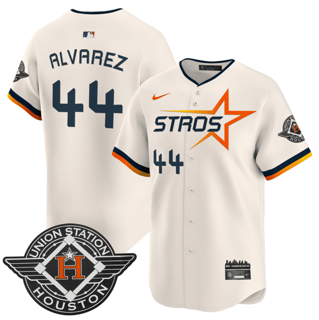 Houston Astros #44 Yordan Alvarez Cream 2025 City Connect Limited Stitched Baseball Jersey Houston Astros #44 Yordan Alvarez Cream 2025 City Connect Limited Stitched Baseball Jersey
