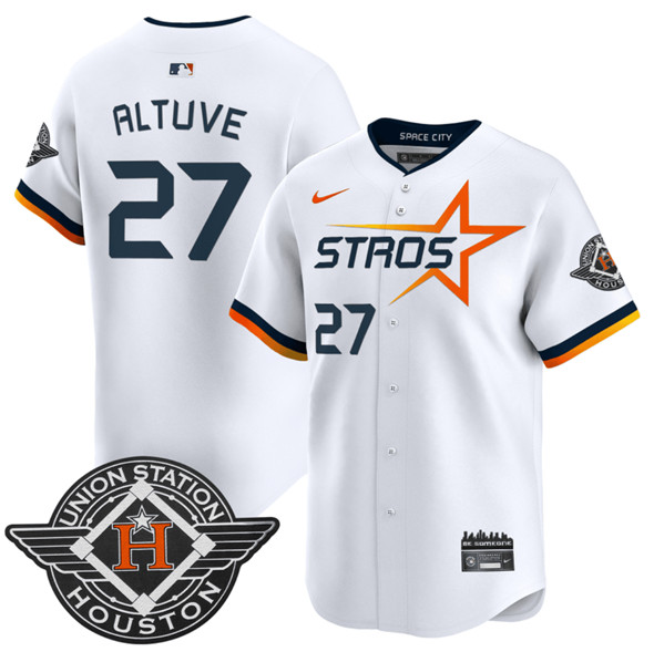 Houston Astros #27 Jose Altuve White 2025 City Connect Limited Stitched Baseball Jersey Houston Astros #27 Jose Altuve White 2025 City Connect Limited Stitched Baseball Jersey
