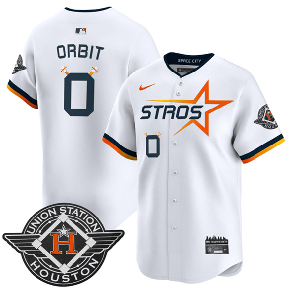Houston Astros #0 Orbit White 2025 City Connect Limited Stitched Baseball Jersey