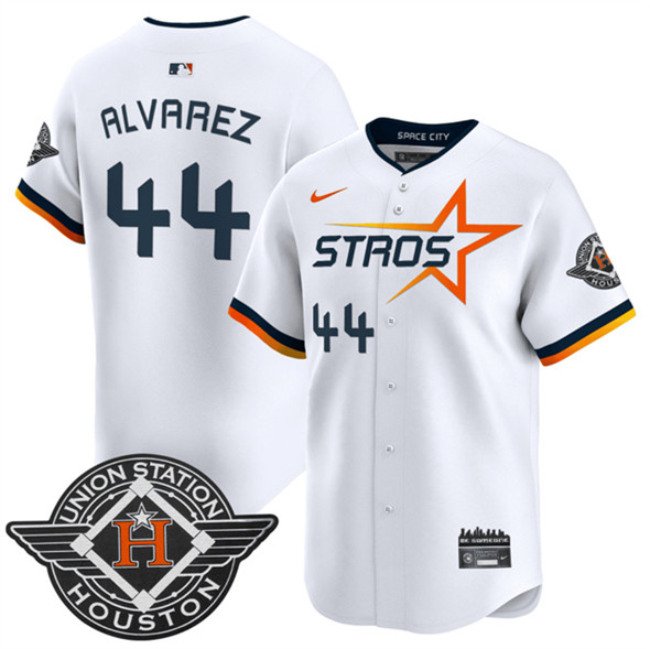 Houston Astros #44 Yordan Alvarez White 2025 City Connect Limited Stitched Baseball Jersey Houston Astros #44 Yordan Alvarez White 2025 City Connect Limited Stitched Baseball Jersey
