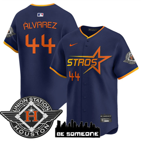 Houston Astros #44 Yordan Alvarez Navy 2025 City Connect Limited Stitched Baseball Jersey Houston Astros #44 Yordan Alvarez Navy 2025 City Connect Limited Stitched Baseball Jersey