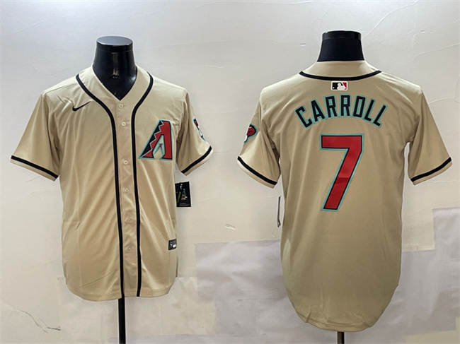 Arizona Diamondbacks #7 Corbin Carroll Gold Limited Stitched Baseball Jersey