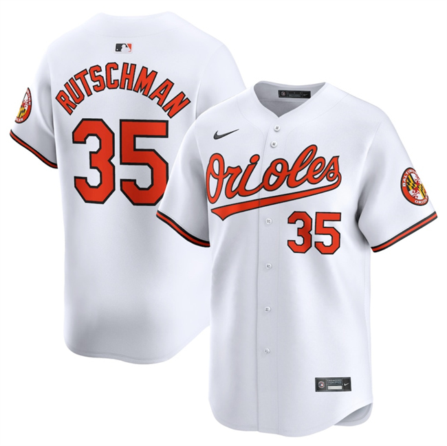 Baltimore Orioles #35 Adley Rutschman White 2024 Home Limited Stitched Baseball Jersey