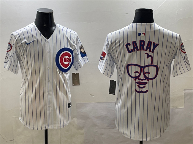 Chicago Cubs White Harry Caray 'Holy Cow' Patch Limited Stitched Baseball Jersey Chicago Cubs White Harry Caray 'Holy Cow' Patch Limited Stitched Baseball Jersey
