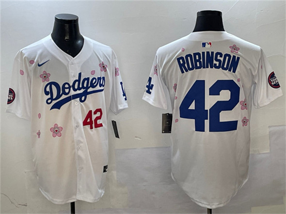 Los Angeles Dodgers #42 Jackie Robinson White 2025 Tokyo Series Limited Stitched Baseball Jersey