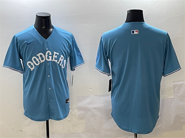 Los Angeles Dodgers Blank Light Blue Limited Stitched Baseball Jersey