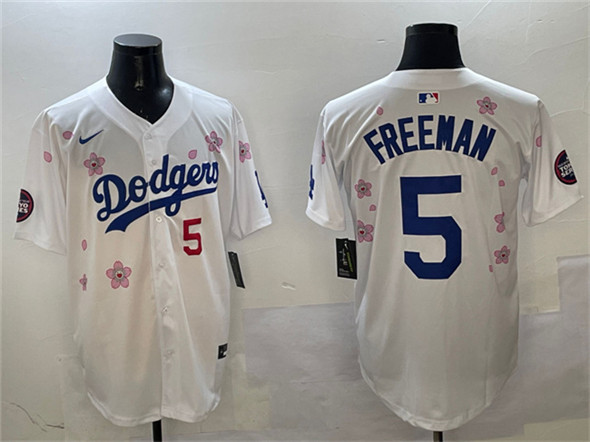 Los Angeles Dodgers #5 Freddie Freeman White 2025 Tokyo Series Limited Stitched Baseball Jersey