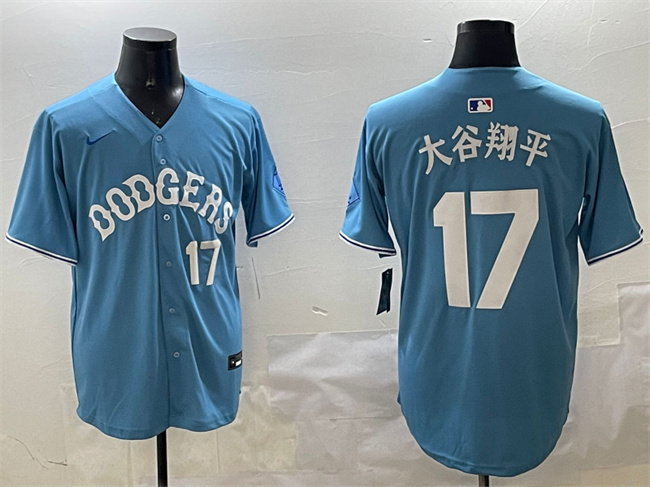 Los Angeles Dodgers #17 ??????? Light Blue Limited Stitched Baseball Jersey Los Angeles Dodgers #17 ??????? Light Blue Limited Stitched Baseball Jersey