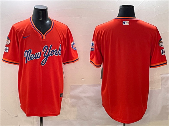 New York Mets Blank Orange 2025 Spring Training Stitched Baseball Jersey