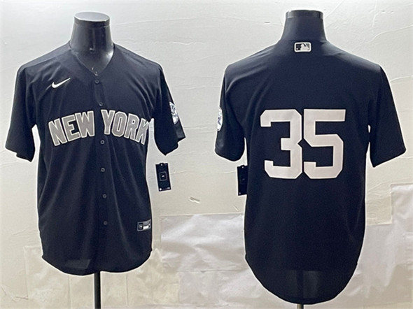 New York Yankees #35 Cody Bellinger Black Cool Base Stitched Baseball Jersey