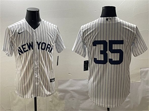 New York Yankees #35 Cody Bellinger White Cool Base Stitched Baseball Jersey