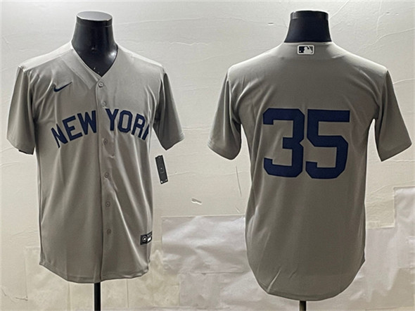 New York Yankees #35 Cody Bellinger Gray Cool Base Stitched Baseball Jersey