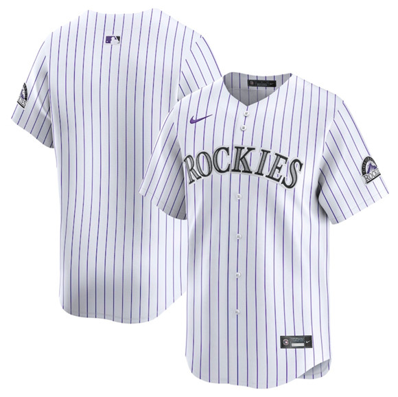Colorado Rockies Blank White Home Limited Stitched Baseball Jersey