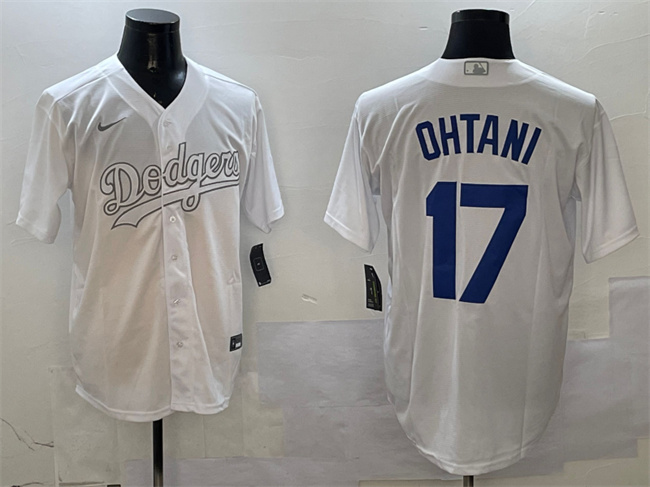 Los Angeles Dodgers #17 Shohei Ohtani White Fashion Cool Base Stitched Baseball Jersey