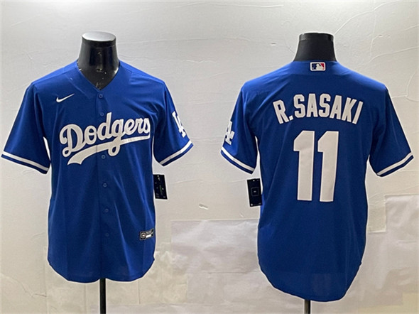 Los Angeles Dodgers #11 Roki Sasaki Royal Cool Base Stitched Baseball Jersey Los Angeles Dodgers #11 Roki Sasaki Royal Cool Base Stitched Baseball Jersey