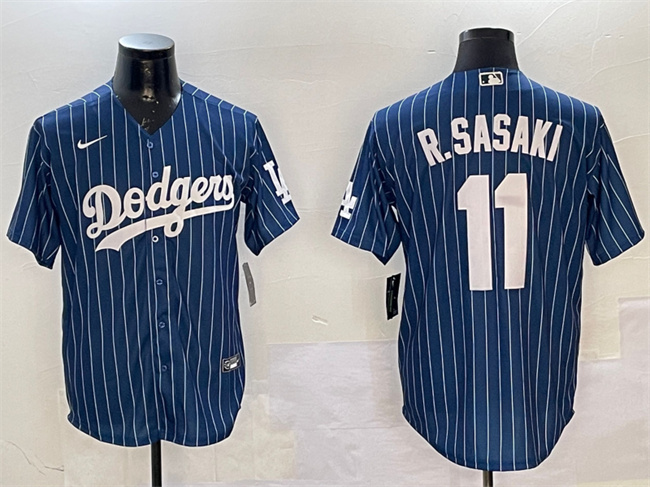Los Angeles Dodgers #11 Roki Sasaki Navy Cool Base Stitched Baseball Jersey Los Angeles Dodgers #11 Roki Sasaki Navy Cool Base Stitched Baseball Jersey