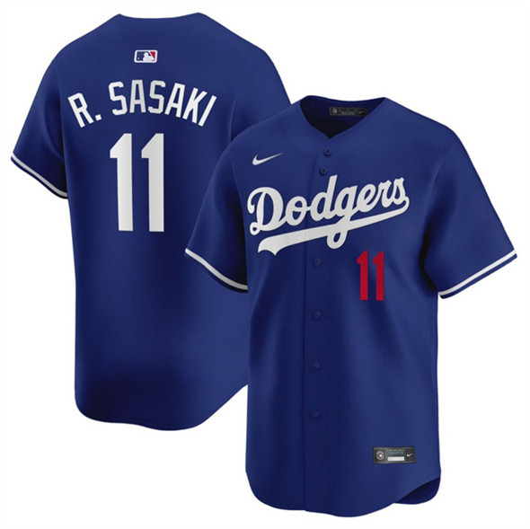 Los Angeles Dodgers #11 Roki Sasaki Royal 2025 Alternate Limited Stitched Baseball Jersey Los Angeles Dodgers #11 Roki Sasaki Royal 2025 Alternate Limited Stitched Baseball Jersey