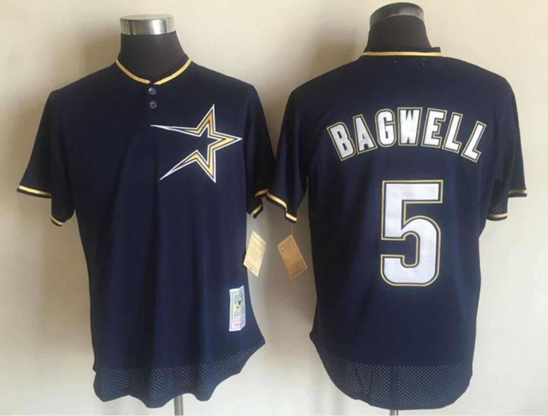 Houston Astros Active Player Custom Mitchell And Ness Navy Blue 1997 Throwback Stitched MLB Jersey