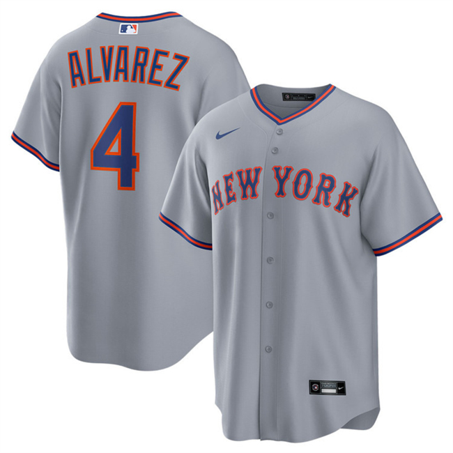 New York Mets #4 Francisco Alvarez Gray 2025 Limited Stitched Baseball Jersey