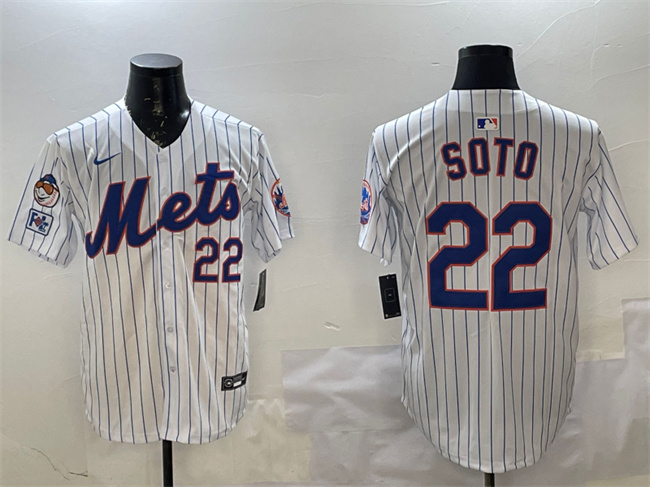 New York Mets #22 Juan Soto White 2025 Spring Training Home Limited Stitched Baseball Jersey