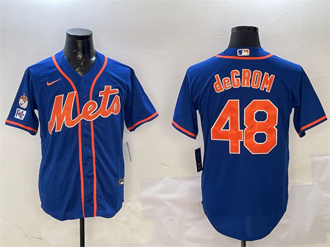New York Mets #48 Jacob DeGrom Royal 2025 Spring Training Cool Base Stitched Baseball Jersey
