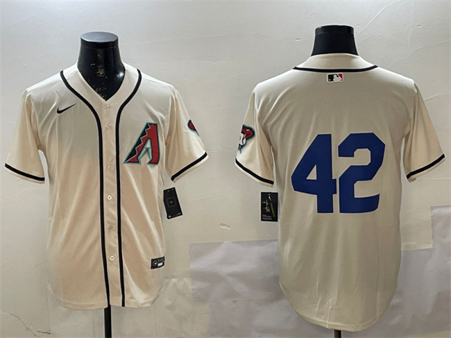 Arizona Diamondbacks #42 Jackie Robinson Cream Limited Stitched Baseball Jersey