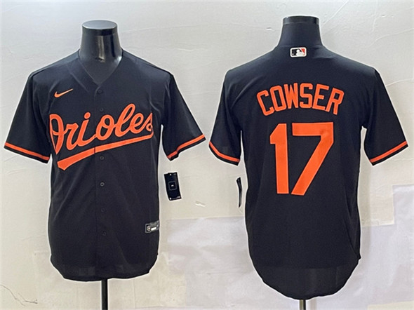 Baltimore Orioles #17 Colton Cowser Black Cool Base Stitched Jersey