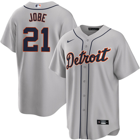 Detroit Tigers #21 Jackson Jobe Gray Cool Base Stitched Baseball Jersey Detroit Tigers #21 Jackson Jobe Gray Cool Base Stitched Baseball Jersey