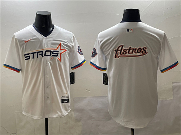 Houston Astros Team Big Logo White 2025 City Connect Limited Stitched Baseball Jersey