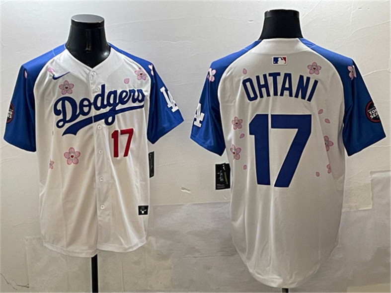 Los Angeles Dodgers #17 Shohei Ohtani White Royal 2025 Tokyo Series Limited Stitched Baseball Jersey